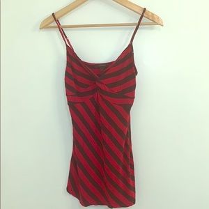 Express Spaghetti Straps Sequins Striped Tank Top